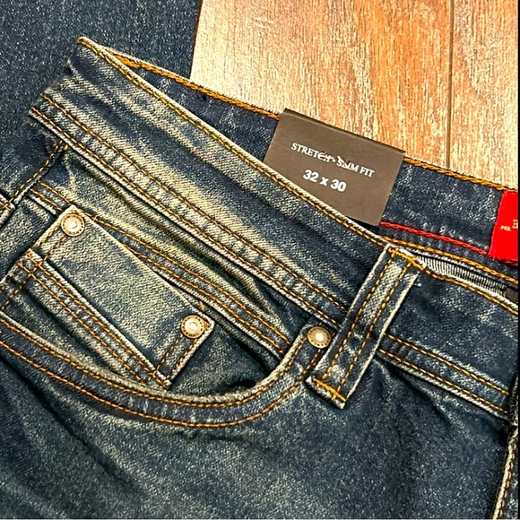 NWT Mens Truth.Substance Distressed Slim Fit Stretch Jeans - Picture 4 of 9